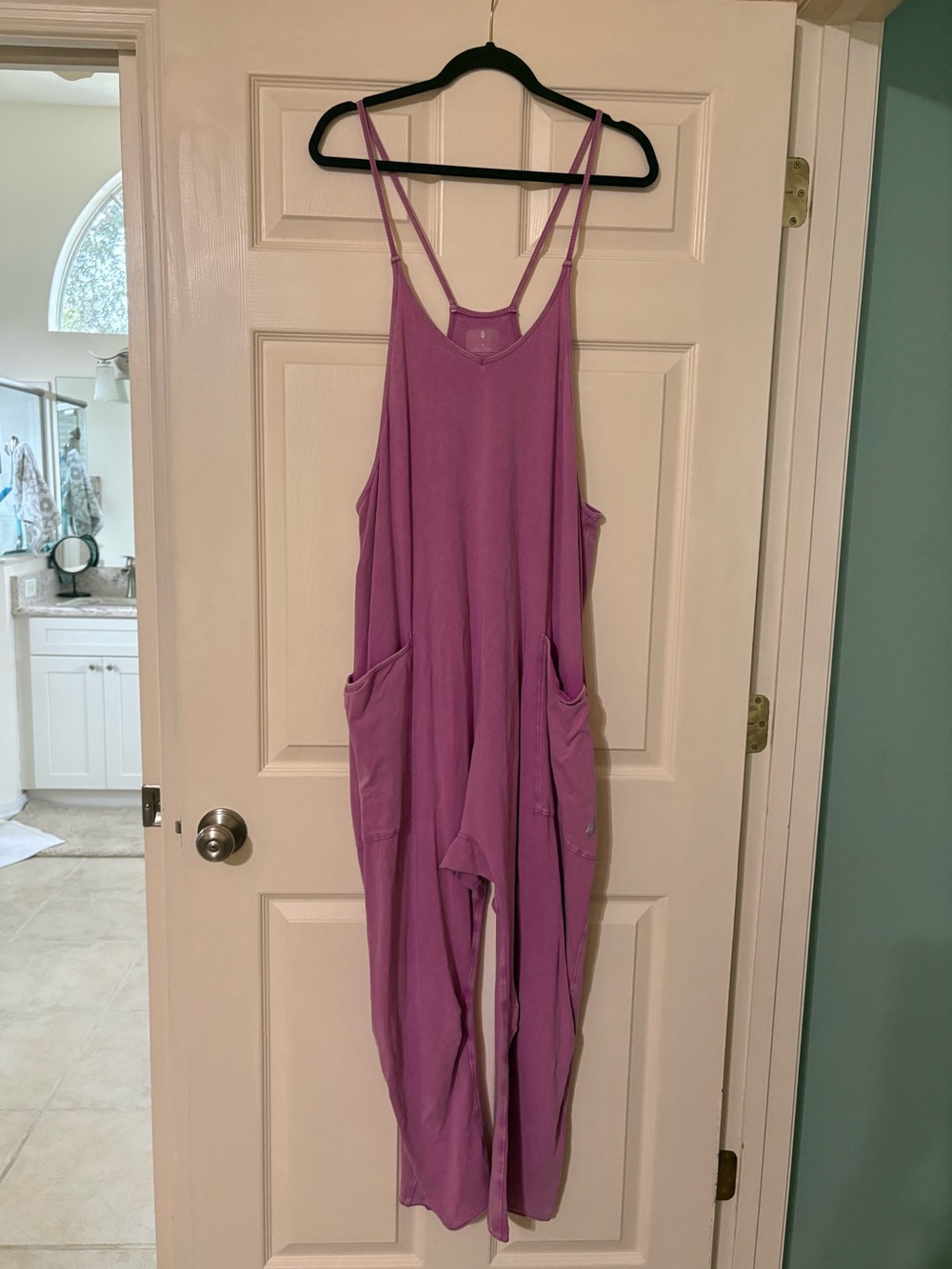 Free People Lavender Purple Lightweight Strappy Jumpsuit